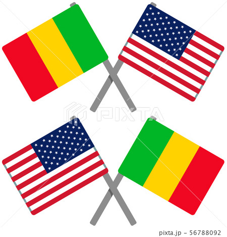 マリ共和国とアメリカの旗