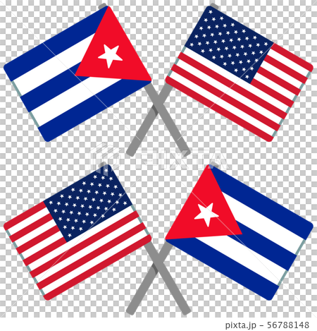 古巴和美國國旗 56788148