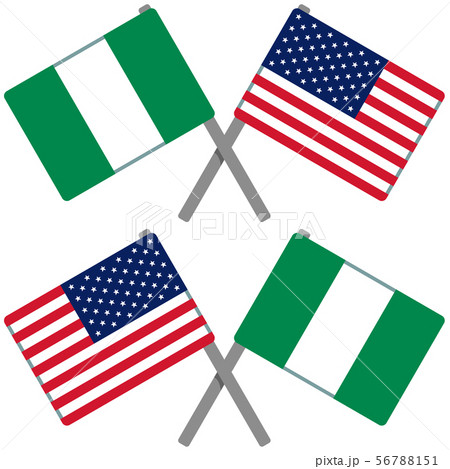 ナイジェリアとアメリカの旗