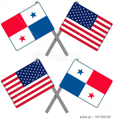 パナマとアメリカの旗