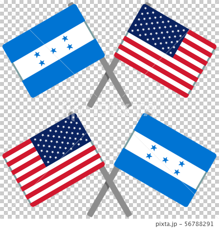 Honduras and American flag 56788291