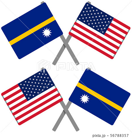 ナウルとアメリカの旗