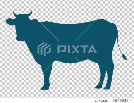牛シルエット 56789334