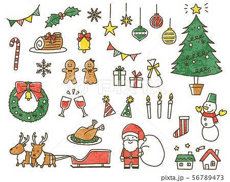 クリスマスセットのイラスト素材 [56789473] - PIXTA