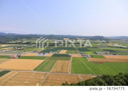 達布山展望台から見る三笠の田園地帯 56794775