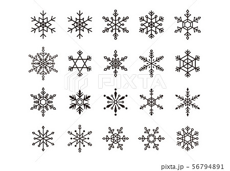 いろんな雪の結晶 いろんな雪の結晶 56794891
