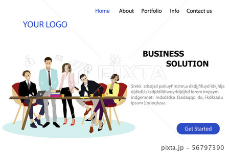 Business solution service landing page 56797390