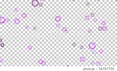CGバブル　光を反射しながら浮かんでいくシャボン玉 56797750