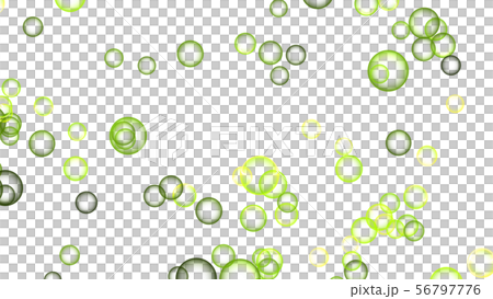 CGバブル　光を反射しながら浮かんでいくシャボン玉 56797776