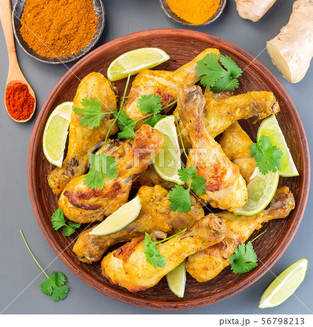 Indian chicken tandoori, marinated in greek yogurt 56798213