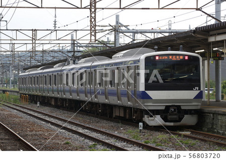 黒磯駅に停車中の東北本線E531系3000番台（未更新車） 56803720