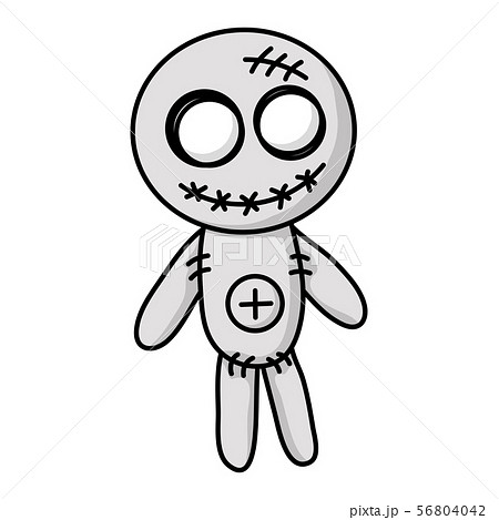 voodoo doll isolated illustration on white 56804042