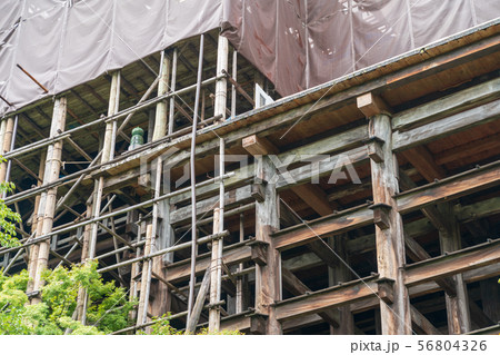 改修中の清水寺本堂　夏 56804326