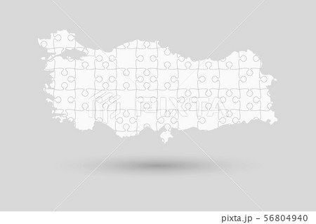 Turkey country map with puzzle pieces vector Turkey country map with puzzle pieces vector 56804940