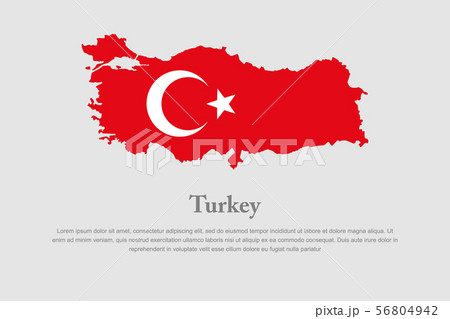 Turkey country map flag background vector template 56804942