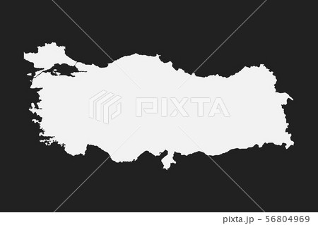 Turkey country map flat background vector template 56804969