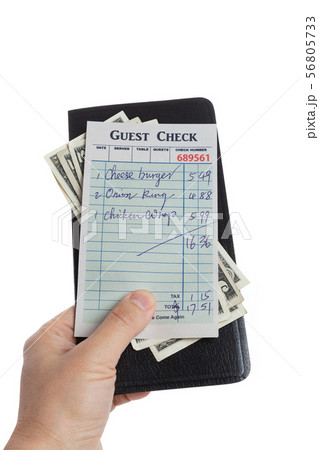 Guest Check and dollar Guest Check and dollar 56805733