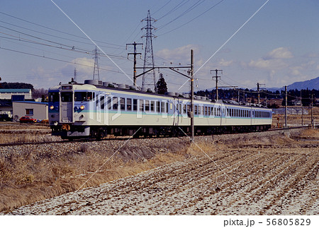 1996年 飯田線を走る169系長野色普通4両の写真素材 [56805829] - PIXTA