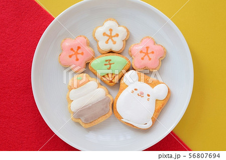 ねずみのアイシングクッキー フェイククッキー の写真素材