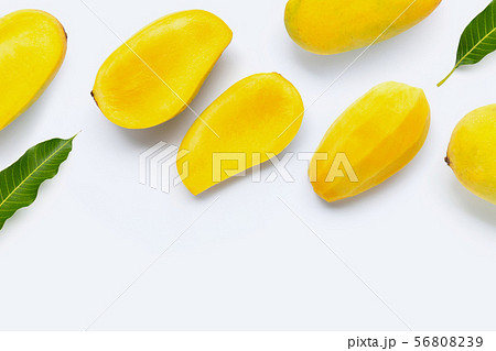Tropical fruit, Mango on white background. Tropical fruit, Mango on white background. 56808239