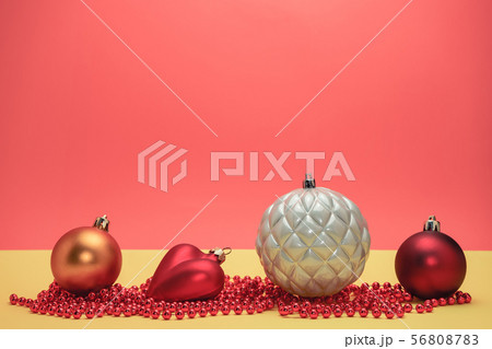 Beautiful christmas silver bauble close up on a Beautiful christmas silver bauble close up on a 56808783
