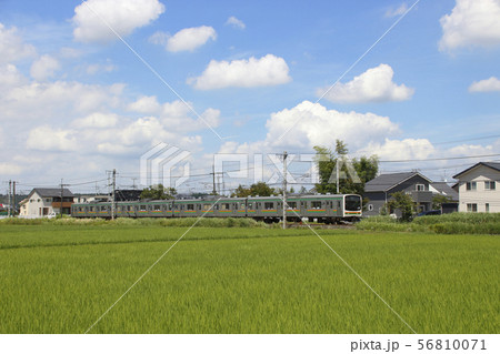 夏の田園と宇都宮線205系（元京葉線車両：宇都宮⇔黒磯） 56810071