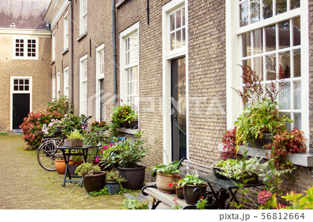 Buildings and garden of the Beguinage in Breda, 56812664