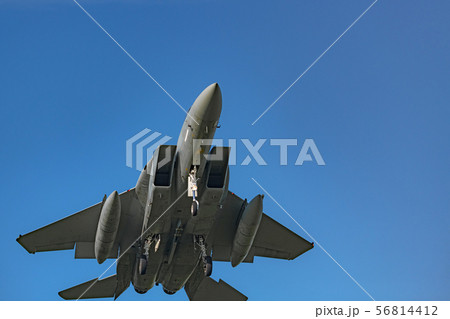 着陸態勢の戦闘機 56814412