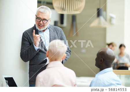 Mature Businessman Leading Training Seminar 56814553
