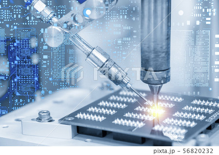 The abstract scene of automatic soldering machine. The abstract scene of automatic soldering machine. 56820232