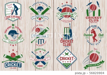 Cricket club patch or sticker. Vector. Concept for shirt, stamp or tee. Vintage typography design 56820904