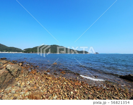 相生湾坪根から見る金ヶ崎（万葉岬）　播磨灘 56821354