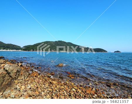 相生湾坪根から見る金ヶ崎（万葉岬）　播磨灘 56821357