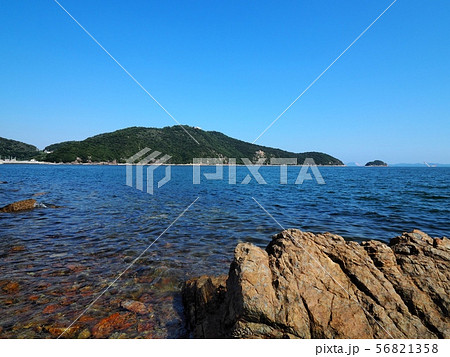 相生湾坪根から見る金ヶ崎（万葉岬）　播磨灘 56821358