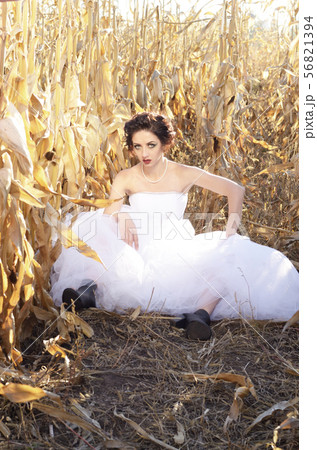 Young caucasian brunette woman portrait at Young caucasian brunette woman portrait at 56821394