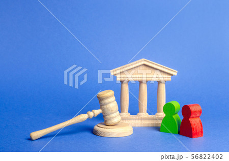 Two figures of people opponents stand court Two figures of people opponents stand court 56822402