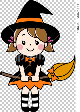 A girl who made a costume of a witch A girl who made a costume of a witch 56823141