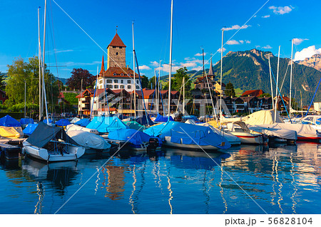 Spiez Church and Castle, Switzerland 56828104