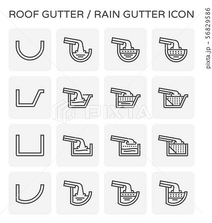 roof gutter icon roof gutter icon 56829586