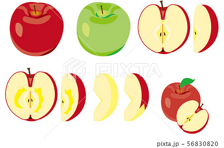 りんごのイラスト素材 56830820 Pixta