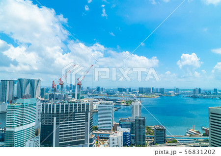 Beautiful architecture building in tokyo city skyline Beautiful architecture building in tokyo city skyline 56831202