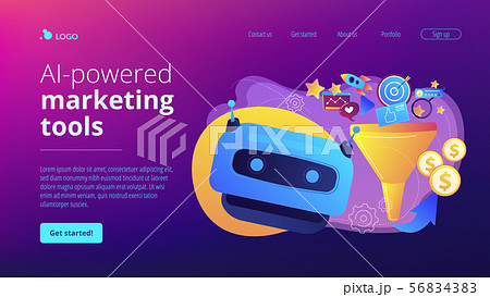 AI-powered marketing tools concept landing page. 56834383