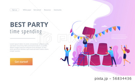 Party game concept landing page. Party game concept landing page. 56834436