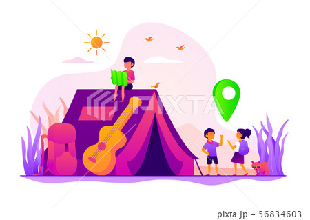 Summer camp concept vector illustration 56834603