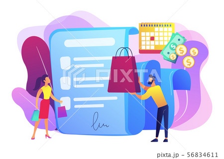 Deferment of payment concept vector illustration Deferment of payment concept vector illustration 56834611