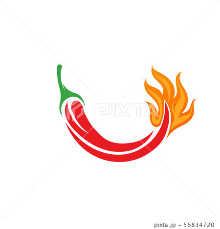 Chili Pepper Icon Flat Illustration Ofのイラスト素材 5647