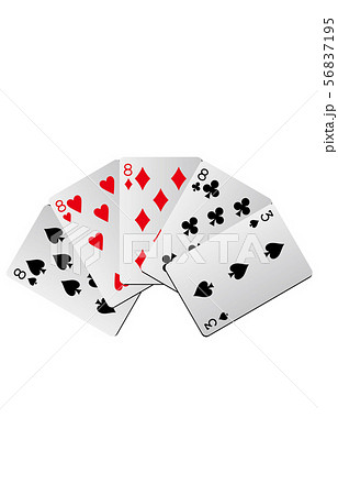トランプグラデーションフォアカード 56837195