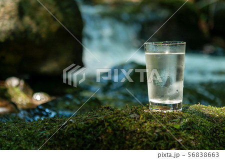 Natural water in a glass 56838663