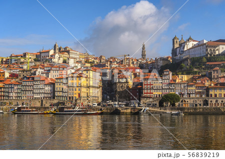 Porto Portugal city skyline at Ribeira Douro River 56839219