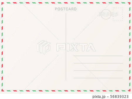 Blank postcard backside. Template of an empty 56839323